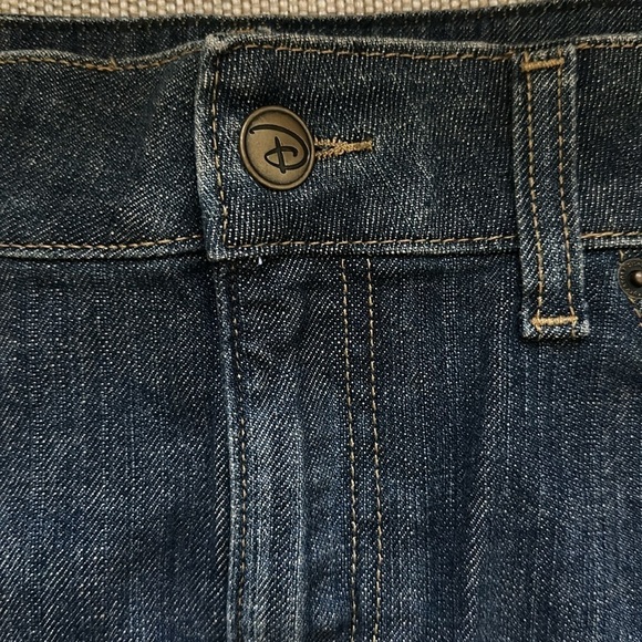 Vintage Disney Store Denim Tinkerbell Glitter Skirt Size 10 - Picture 6 of 7